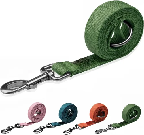 Miniatura 11 de Correa de perro beige para perros pequeños, 4 pies, 90% rayón derivado de bambú, correa de perro 10% poliéster, resistente y duradera, mango con una