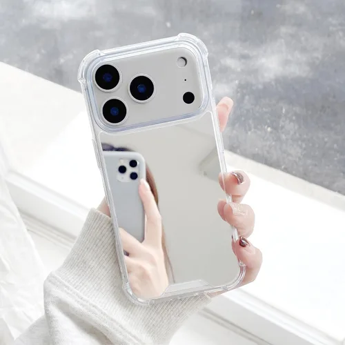 Miniatura 17 de Funda compatible con iPhone 11 con espejo con parachoques a prueba de golpes, parte trasera dura, delgada, cubierta protectora delgada para niñas