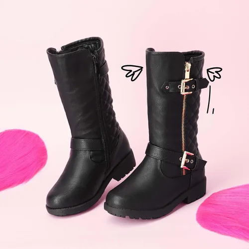Miniatura 3 de DREAM PAIRS Girls Knee High Winter Motorcycle Riding Boots