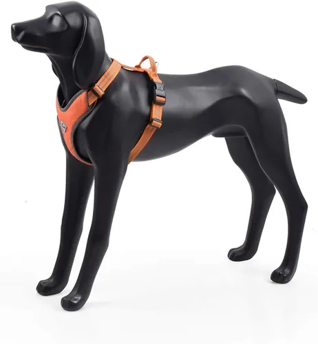 Miniatura 2 de Arnés para perro sin tirones, sin estrangulamiento, diseño ajustable, transpirable con rayas reflectantes, hebillas duraderas de rápida presión