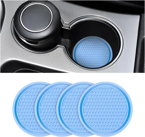 Miniatura 13 de Paquete de 4 portavasos para auto, portavasos universal antideslizante de 2.75 pulgadas de diámetro, duradero, compatible con la mayoría de los Rojo