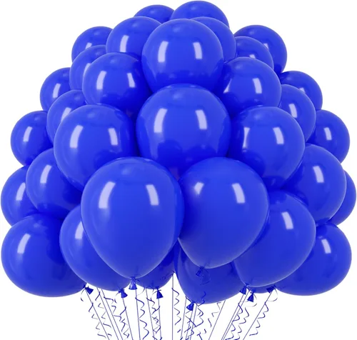 Miniatura 20 de Voircoloria - Globos azul bebé claro, paquete de 66 globos de 12 pulgadas de látex para fiestas para niños y niñas, para cumpleaños, baby shower, 16