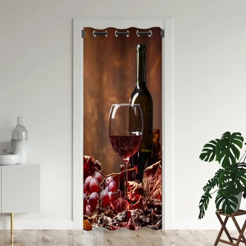 Miniatura 8 de Cortinas opacas románticas rústicas para puerta de vino de uva de granja para puertas de entrada, cortina opaca romántica para armario de dormitorio