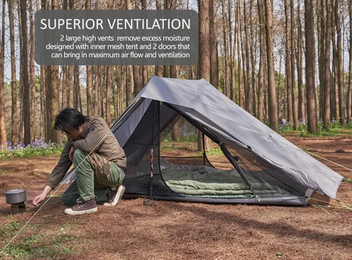 Miniatura 5 de Altair Dos - Tienda de campaña ultraligera para 2 personas, impermeable, compacta, 3 estaciones, refugio de doble pared para mochileros, camping