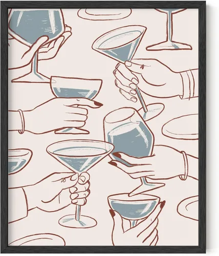 Miniatura 24 de HAUS AND HUES Arte de pared de corazón, bonito póster con estampado de corazón, decoración temática retro (24 x 36 pulgadas sin marco)