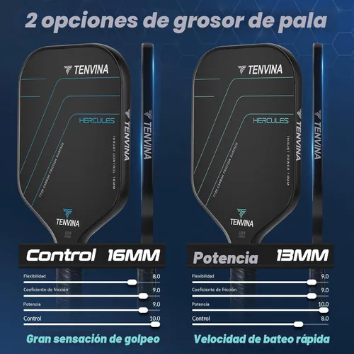 Miniatura 5 de TENVINA Pickleball Paddles, Multi-Layer T700SC Textured Carbon Fiber Pickleball Paddle, Pickle Ball Paddle with Strong Spin & Power Surface, 4-Types