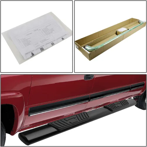 Miniatura 4 de Auto Dynasty Estribos de barra Nerf de 5 pulgadas de tubo ovalado compatibles con Ram 1500 Crew Cab 19-20, acero inoxidable, recubrimiento en polvo