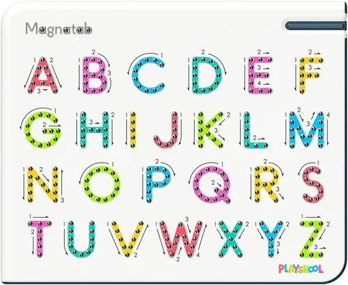 Playskool Magnatab — Letras mayúsculas de la A a la Z — Tablero magnético de trazado de letras para niños pequeños y dibujo sensorial para el