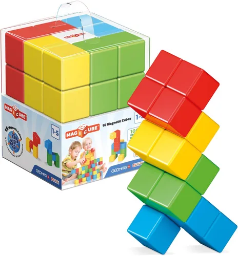 Miniatura 9 de Geomag Magicube 8 bloques magnéticos – Bloques de construcción magnéticos para niños de 1 a 3 años, juguetes Montessori para niños de 1 año
