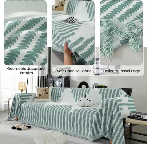Miniatura 4 de Funda de Sofá Reversible Resistente al Desgaste, Funda Gruesa de Chenilla para Sillón y Sofá, Funda de Sofá Apta para Mascotas, Protector de Muebles