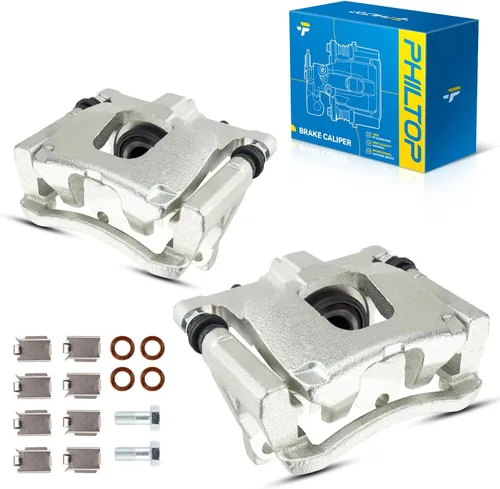 Miniatura 57 de PHILTOP Conjunto de Pinza de Freno de Disco Delantero Compatible con Jeep Wrangler 1990-2006, Jeep Cherokee 1990-2001, Grand Cherokee 1993-1998