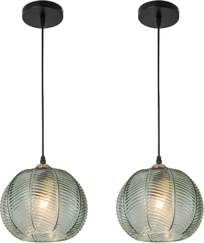 Miniatura 26 de Moderna lámpara colgante con enchufe de mediados de siglo, lámpara colgante de vidrio lechoso, lámpara colgante enchufable con luz de techo