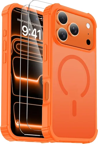 Miniatura 25 de Funda para iPhone Air [compatible con MagSafe] [2 protectores de pantalla] [prueba de caídas de grado militar] Funda magnética resistente