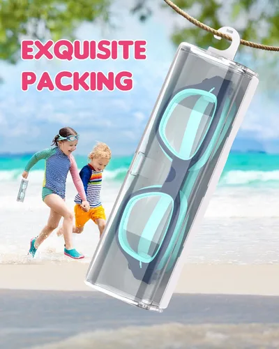 Miniatura 6 de Gafas de natación para niños, gafas de natación para niños de 6 a 14 años, gafas de piscina con protección UV antivaho para niños y niñas Cian/azul