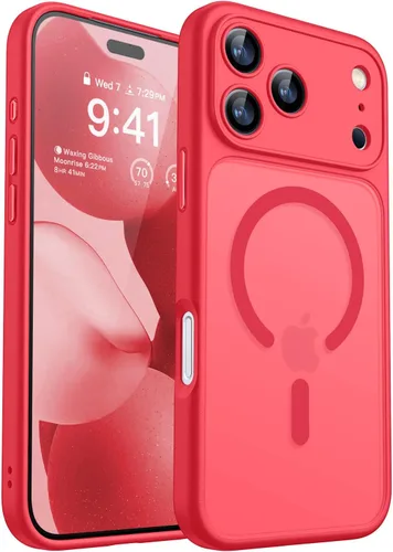 Miniatura 52 de CANSHN Funda magnética compatible con iPhone 17 Pro, mejorada [protección completa de la cámara] [compatible con Magsafe] [mate translúcido] funda