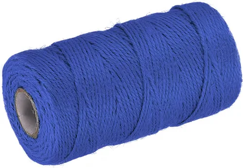 MECCANIXITY Cordel de jardín de 328 pies, cuerda de yute artesanal de 0.079 pulgadas para obras de arte, manualidades, envoltura de regalos, azul