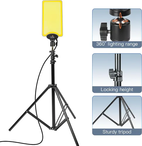 Miniatura 3 de CONPEX Luces LED telescópicas para acampar de 18000 lúmenes, trípode, control remoto, luz telescópica al aire libre con soporte