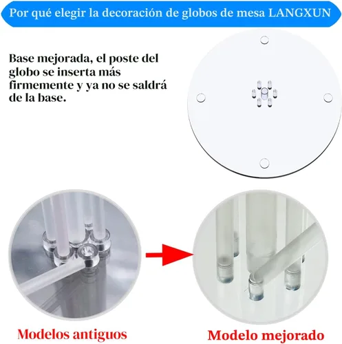 Miniatura 5 de LANGXUN Kit de soporte de globos de mesa de 28 pulgadas de altura para decoración de fiesta de cumpleaños, boda, kit de arco de globos para fiesta