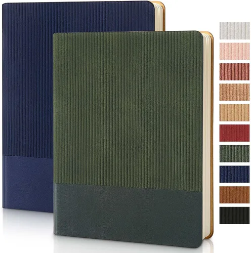 Miniatura 13 de Cuaderno con Líneas para Trabajo, Cuaderno de Notas con Rayas Universitarias 5.79"x8.27" A5 Cuero PU para Escritura Diaria 216 Páginas para Mujeres