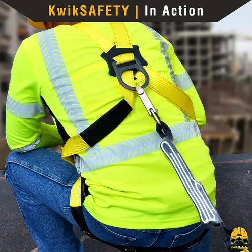 Miniatura 2 de KwikSafety - Charlotte, NC - Camisas de seguridad de manga larga premium [cuello redondo, botón y cuello con cremallera] Clase 3 ANSI probado OSHA