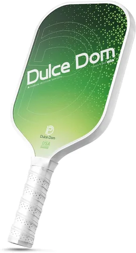 Miniatura 17 de Dulce DOM Juego de 2/4 palas de pickleball aprobadas por USAPA, 4 bolas de pickleball para interiores y exteriores, raqueta de superficie de fibra