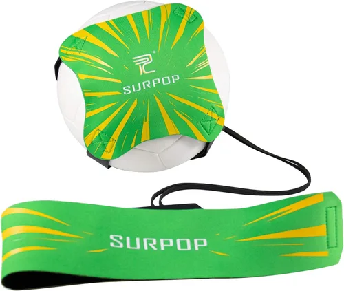 Entrenador de fútbol/voleibol/rugby, patada y lanzamiento de fútbol, ayuda de entrenamiento para práctica en solitario, control de habilidades, Verde