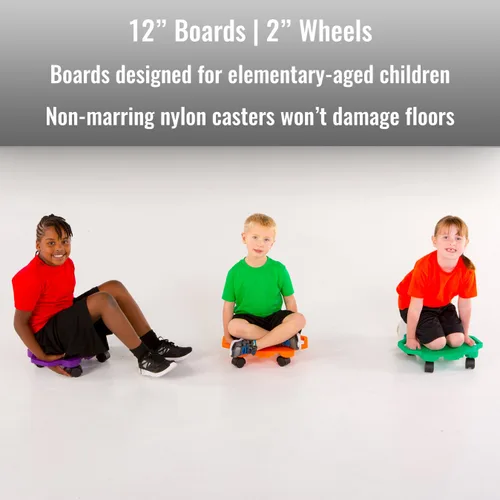 Miniatura 3 de Cosom - Tabla de patinete para niños de 12 pulgadas con ruedas de nailon de 2 pulgadas sin marcas y protectores de seguridad para clase de educación