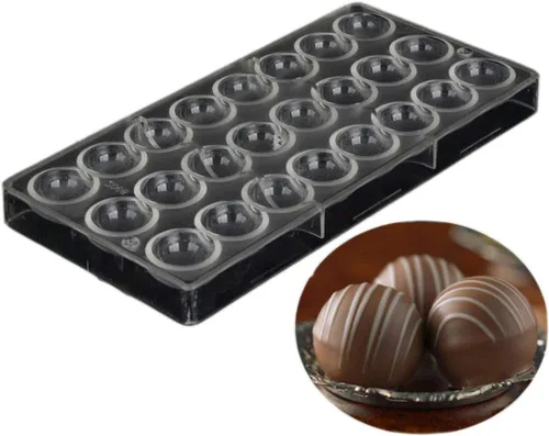 Miniatura 20 de Grainrain - Molde de policarbonato para chocolate, molde de barra de chocolate, 4 cavidades (19394)