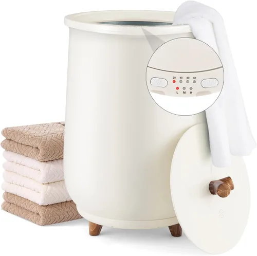 Miniatura 11 de Tangkula Calentador de toallas, calentador de toallas grande de lujo de 23 litros con soporte de disco fragante, calentador de baño certificado ETL