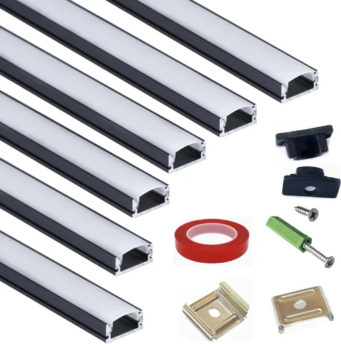 Miniatura 10 de THMOOTHER Paquete de 6 Canales de Aluminio para Tiras LED Montadas en Superficie de 16 pulgadas con Difusor Anti UV - Mejora Tu Iluminación