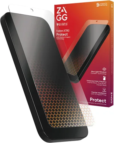 ZAGG InvisibleShield Fusion XTR3 - Protector de pantalla para Samsung Galaxy S24+, polímero híbrido, impacto hexiom, filtro de luz azul avanzado,