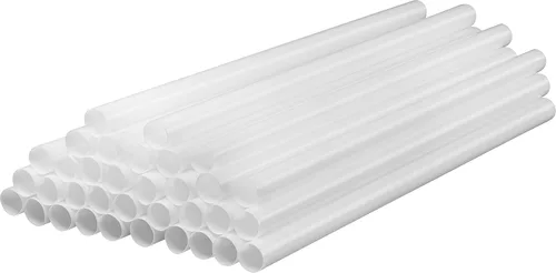 Miniatura 3 de Pajitas para batido grandes, desechables, color blanco, de boca ancha, grandes pajitas de batido de 9 pulgadas de alto/alto, paquete de 100