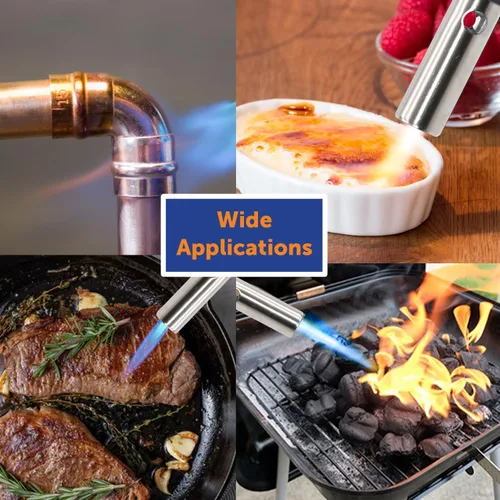 Miniatura 8 de Flame King FK-PV777CGA - Mini cabezal de soplete de propano de 10,000 BTU para cocina, soldadura, sellado, carbón/iluminación para fogatas