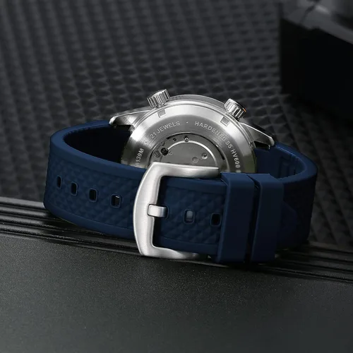 Miniatura 7 de BERNY Reloj de buceo para hombre, relojes mecánicos automáticos de moda para hombres, reloj de pulsera masculino impermeable 20AMT, reloj de pulsera