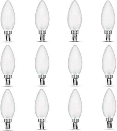 Miniatura 8 de Bombilla de candelabro E12 de 4000 K, luz diurna, blanca, regulable, bombilla LED E12, equivalente a 40 W, bombilla Edison tipo B, bombilla