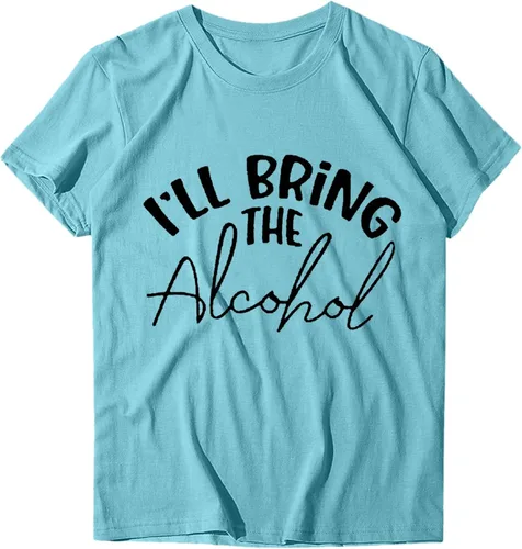 Miniatura 4 de Camiseta de verano para mujer, manga corta, casual, con gráficos, sexy, cuello redondo, manga corta, divertida, para vacaciones