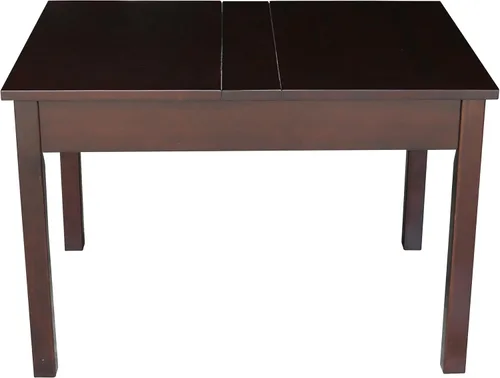 Miniatura 3 de IC International Concepts Mesa juvenil con tapa elevable, almacenamiento oculto, construcción de madera duradera, ideal para salas
