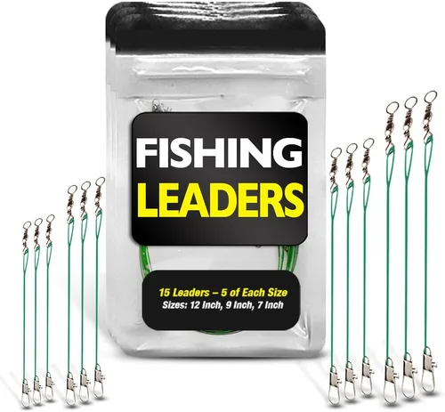 Líderes de pesca con giros - Carpa - Lucio - Bagre - Muskie - Walleye - Bass - Caballa - Pargo
