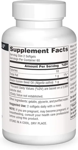 Miniatura 3 de Source Naturals Aceite de semilla de comino negro para apoyo respiratorio -120 cápsulas blandas