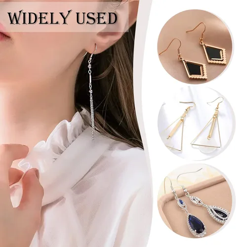Miniatura 7 de TOAOB - Juego de 150 ganchos para aretes de 5 colores, hipoalergénicos y 1000 anillos de salto, 200 piezas de aretes para hacer aretes, fabricación