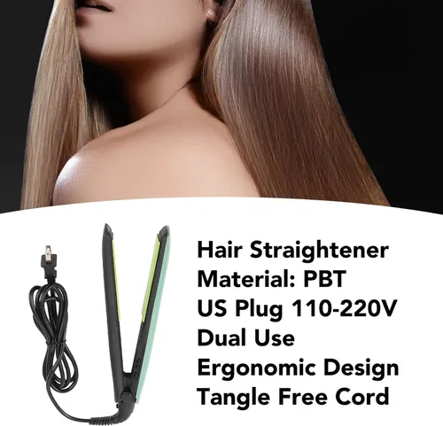Miniatura 2 de Plancha de pelo de doble uso, cable, calor frontal adecuado para salón de belleza y uso doméstico, enchufe de EE. UU. 110-220V