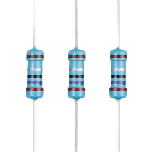 Miniatura 52 de 100 resistencias de 1 ohm 1/2 W (0.5 vatios) ±1% tolerancia de película metálica, resistencia fija de múltiples valores de resistencia opcional