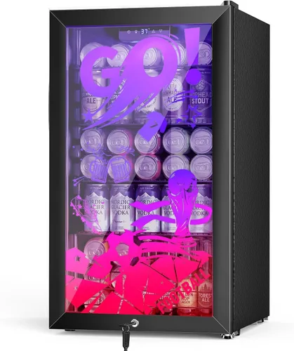 Miniatura 28 de Refrigerador Enfriador de Vinos de 8 Botellas, Refrigerador Pequeño de Vino, Mini Refrigerador de Vino de Encimera con Puerta de Vidrio, Bodegas