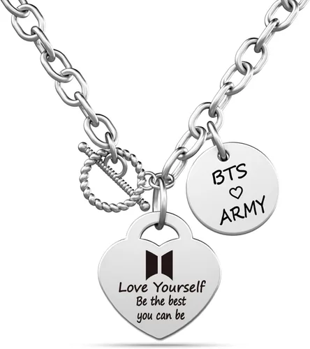 G-Ahora Bangtan Boys Necklace for Girls Kpop Bangtan Boys Bangtan Necklace Bangtan Boys Army Jewelry Bangtan Boys to Love Yourself Army Necklace