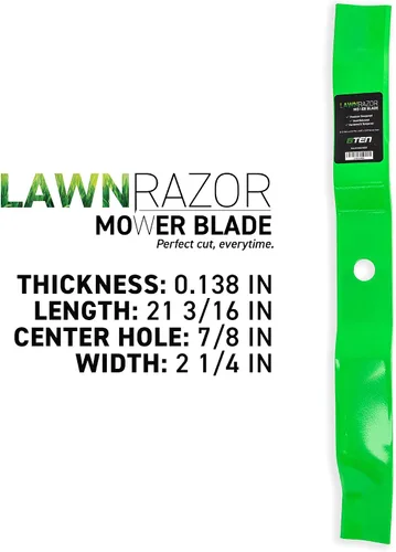 Miniatura 3 de 8TEN LawnRazor - Juego de cuchillas de cortacésped para Murray Scotts Stanley 42 pulgadas 4951003MA 095100E701 0951000MA 95100E701 (Mulching)