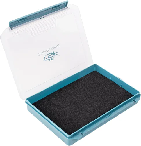SF Caja de Aparejos de Pesca Bandeja 3600 Espuma Ranurada Estuche Doble Hebilla Abierto Caja de Plástico Jig Cabezas Anzuelos Spinners Cucharas