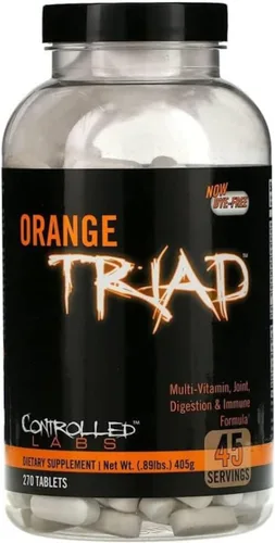 Miniatura 3 de CONTROLLED LABS Orange Triad - Multivitamínico diario, suplemento deportivo sin hierro para entrenamiento, digestión, sistema inmunológico