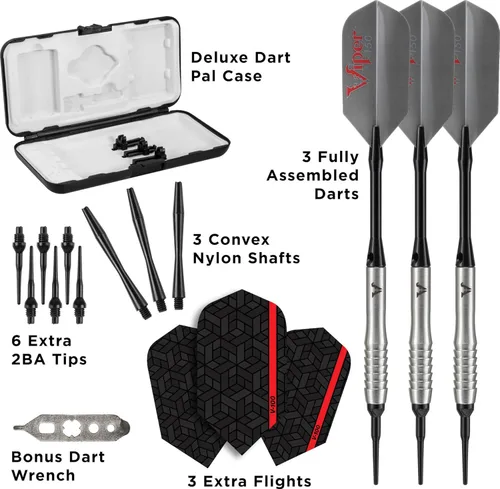Miniatura 5 de Viper V-Factor - Juego de dardos de punta suave 90% tungsteno con estuche