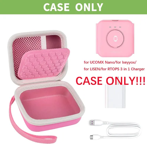 Miniatura 2 de Estuche de viaje rígido para cargador inalámbrico plegable 3 en 1, organizador de almacenamiento portátil para UCOMX/para Hicober/para Iseyyox