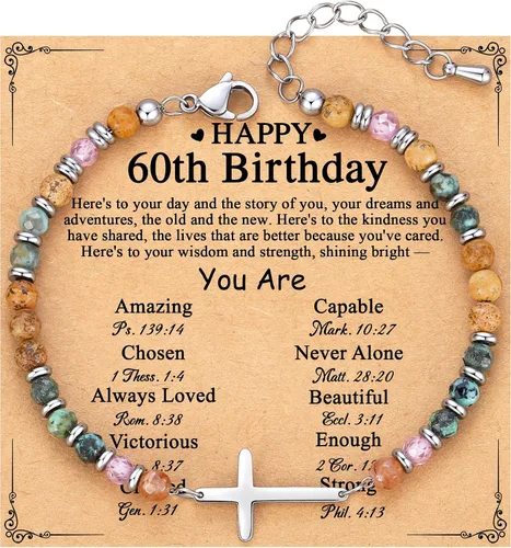 Miniatura 14 de TONY & SANDY Pulsera de cruz cristiana para mujer, regalo de San Valentín para ella, regalo de confirmación de bautismo, Pascua, regalo único